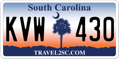 SC license plate KVW430