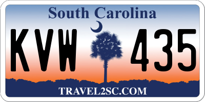 SC license plate KVW435