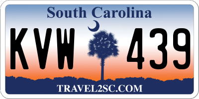 SC license plate KVW439