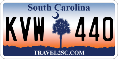SC license plate KVW440