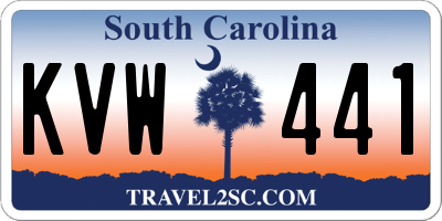 SC license plate KVW441