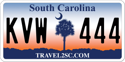 SC license plate KVW444