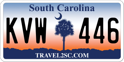 SC license plate KVW446