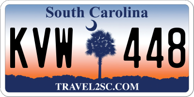 SC license plate KVW448