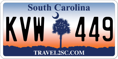 SC license plate KVW449