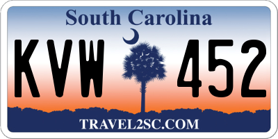 SC license plate KVW452