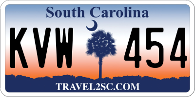 SC license plate KVW454