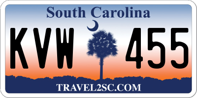 SC license plate KVW455