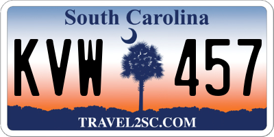 SC license plate KVW457