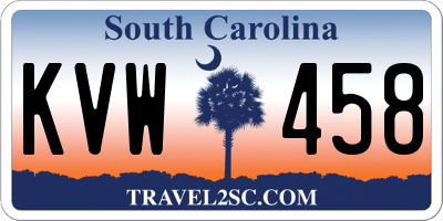 SC license plate KVW458