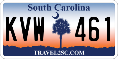 SC license plate KVW461