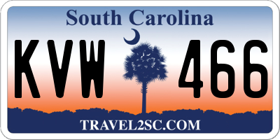 SC license plate KVW466