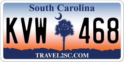 SC license plate KVW468