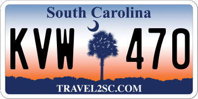 SC license plate KVW470