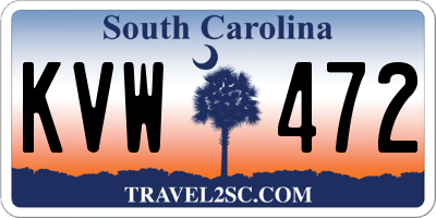SC license plate KVW472