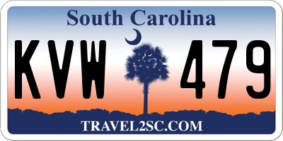 SC license plate KVW479