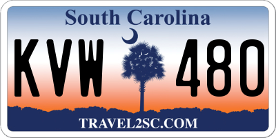 SC license plate KVW480