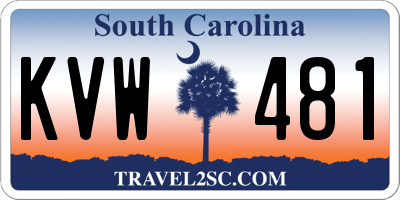 SC license plate KVW481