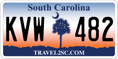 SC license plate KVW482