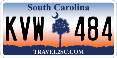 SC license plate KVW484