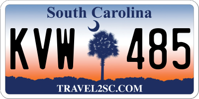 SC license plate KVW485