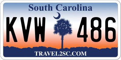 SC license plate KVW486