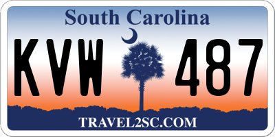 SC license plate KVW487