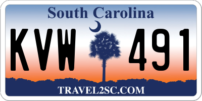 SC license plate KVW491