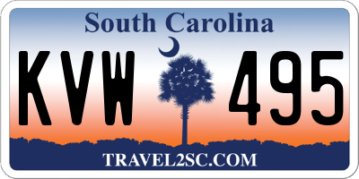 SC license plate KVW495