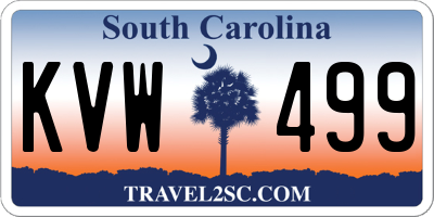 SC license plate KVW499