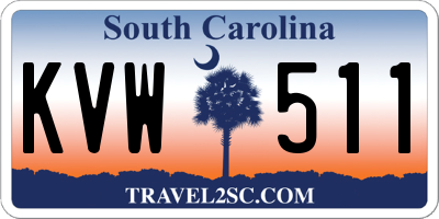SC license plate KVW511
