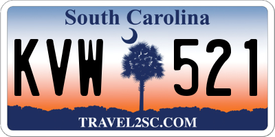 SC license plate KVW521