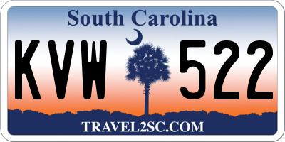 SC license plate KVW522