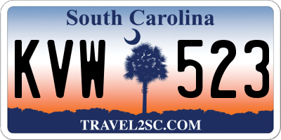 SC license plate KVW523