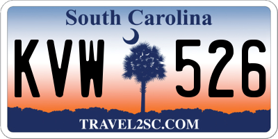 SC license plate KVW526