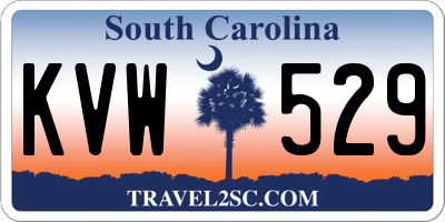 SC license plate KVW529