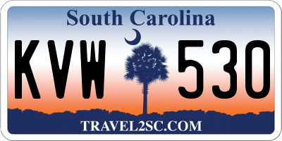 SC license plate KVW530