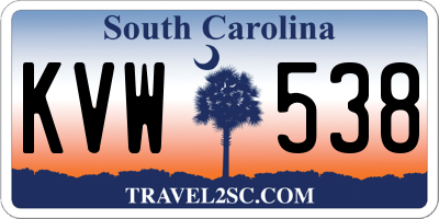 SC license plate KVW538