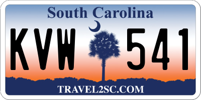 SC license plate KVW541