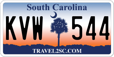 SC license plate KVW544