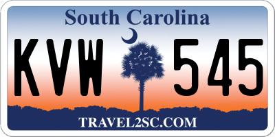SC license plate KVW545