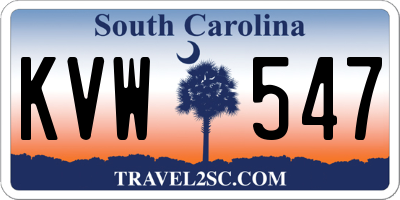 SC license plate KVW547