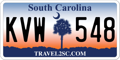 SC license plate KVW548
