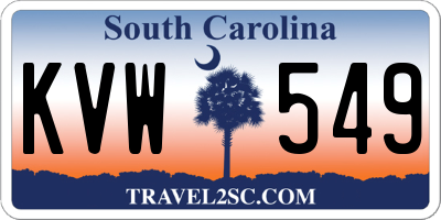 SC license plate KVW549