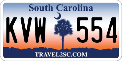 SC license plate KVW554