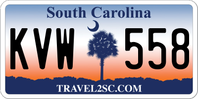 SC license plate KVW558