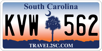 SC license plate KVW562
