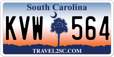 SC license plate KVW564