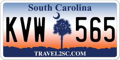 SC license plate KVW565