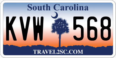 SC license plate KVW568